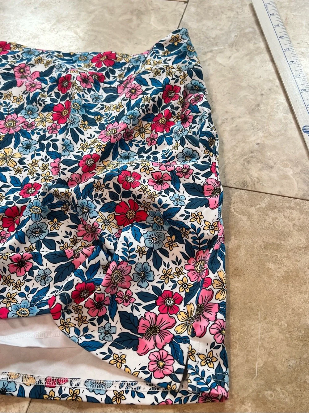 Floral Print Activewear Skort With Pockets XL Golf Tennis Pickleball XL Summer